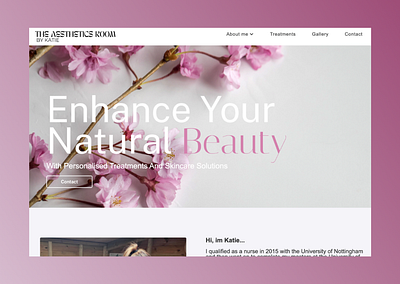 Aesthetics Clinic Website branding design typography ui ux webdesign