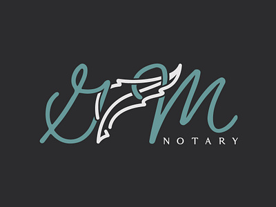 Greater Metro Notary: Secondary Logo feather feather pen greater metro logo logo design notary pnw signature typography