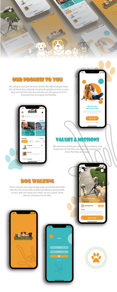 Bark Buddies Nevada design logiks dog care dog food dog services logo design ui website