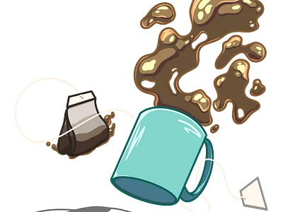 Gravi-TEA design drawing fun graphic design illustration wordplay