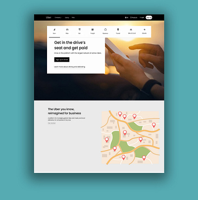 Uber Website figma graphic design uber ui uiux web design