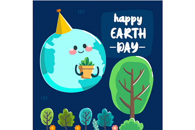 Background for Earth Day Celebration awareness background beautiful celebration day earth environment event happy illustration nature planet plastic pollution tree vector