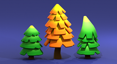 Low poly stylized 3D Trees 3d 3d art 3d artwork 3d model 3d modeling artwork illustration
