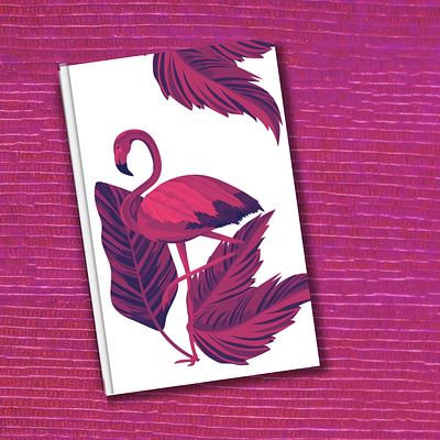Flamingo notebook cover template animation birds canva flamingo graphic design kdp motion graphics notebook