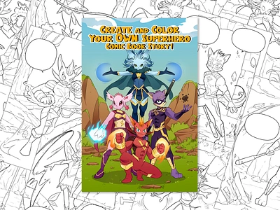 KDP Coloring Book Project - Pokemon Style amazon artwork author book children childrensbook childrensbookauthor coloringbook comic comicartist commission design digital illustration independent kdp kindle selfpublishing