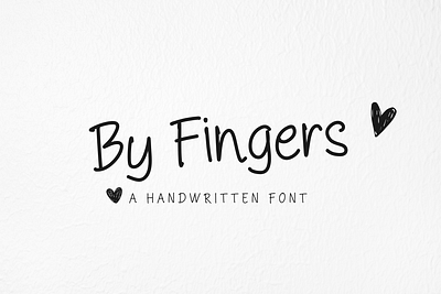 By Fingers Handwritten Font branding branding font cricut font design fancy fonts fashion font illustration logo font playful font romantic unique font