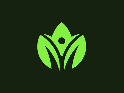 Flower Logo bush flower green leaf logo nature tree