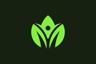 Flower Logo bush flower green leaf logo nature tree