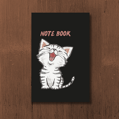 Cat notebook cover canva template canva cat cover design graphic design kdp notebook typography