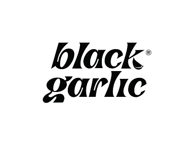 black garlic abstract branding brandmark gralic lettering logo logotype wordmark