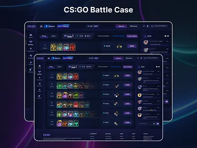CS:GO Casino Interface- Battle Case case case battle case opening platform casino crypto design crypto gambling cs:go cs:go gambling design gambling gaming skin ui