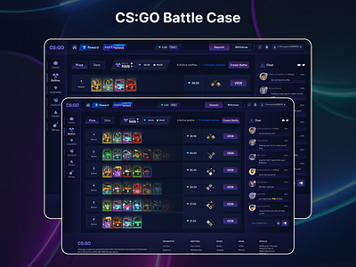 CS:GO Casino Interface- Battle Case case case battle case opening platform casino crypto design crypto gambling cs:go cs:go gambling design gambling gaming skin ui