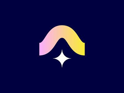 letter A cosmic logo airline app icon branding cosmic logo flat for sale gradient design identity design illustration letter a logo design modern logo print space star unused logo vector