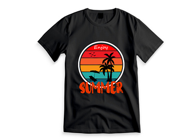 Summer T Shirt Design branding design graphic graphic design illustration logo summer t shirt t shirt t shirt design typography ui ux vector