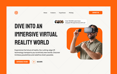 Imagining Reality: Unveiling Our VR Design Exploration branding design landing page ui virtual reality vr
