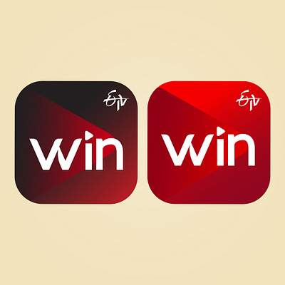 Etv Win App Logo app design application branding etv win graphic design logo ott app social media