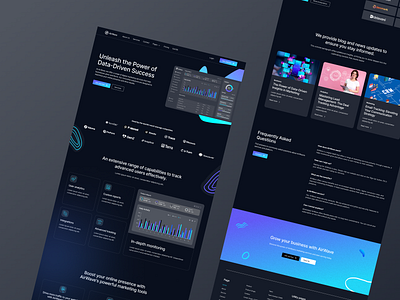 AirWave - Technology Website accounting analytics datadriven digitalmarketing finance help center investment it company landing page design productpromotions saas small business startupsuccess techtools template design ux design web ui websitetemplates