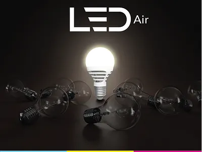 LED Air air branding bulb graphic design led light light bulb logo