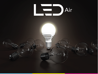LED Air air branding bulb graphic design led light light bulb logo