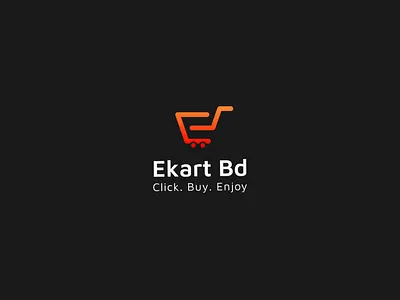 E-commerce Company Logo Design branding branding design business logo e commmerce iconic logo logo design modern online business logo trolley unused logo