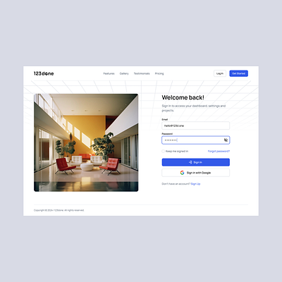Sign In Page clean design system figma login minimalism page sign in template ui ui kit website