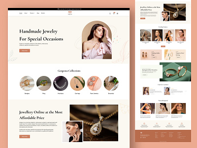 Jewellery Shop Website✨ branding diamond dimondring elegant engagement ornaments gold graphic design jewellery jewelry shop jewelryartistry jewelryelegance jewelryshowcase logo luxury luxuryadornments motion graphics online shop ring ui