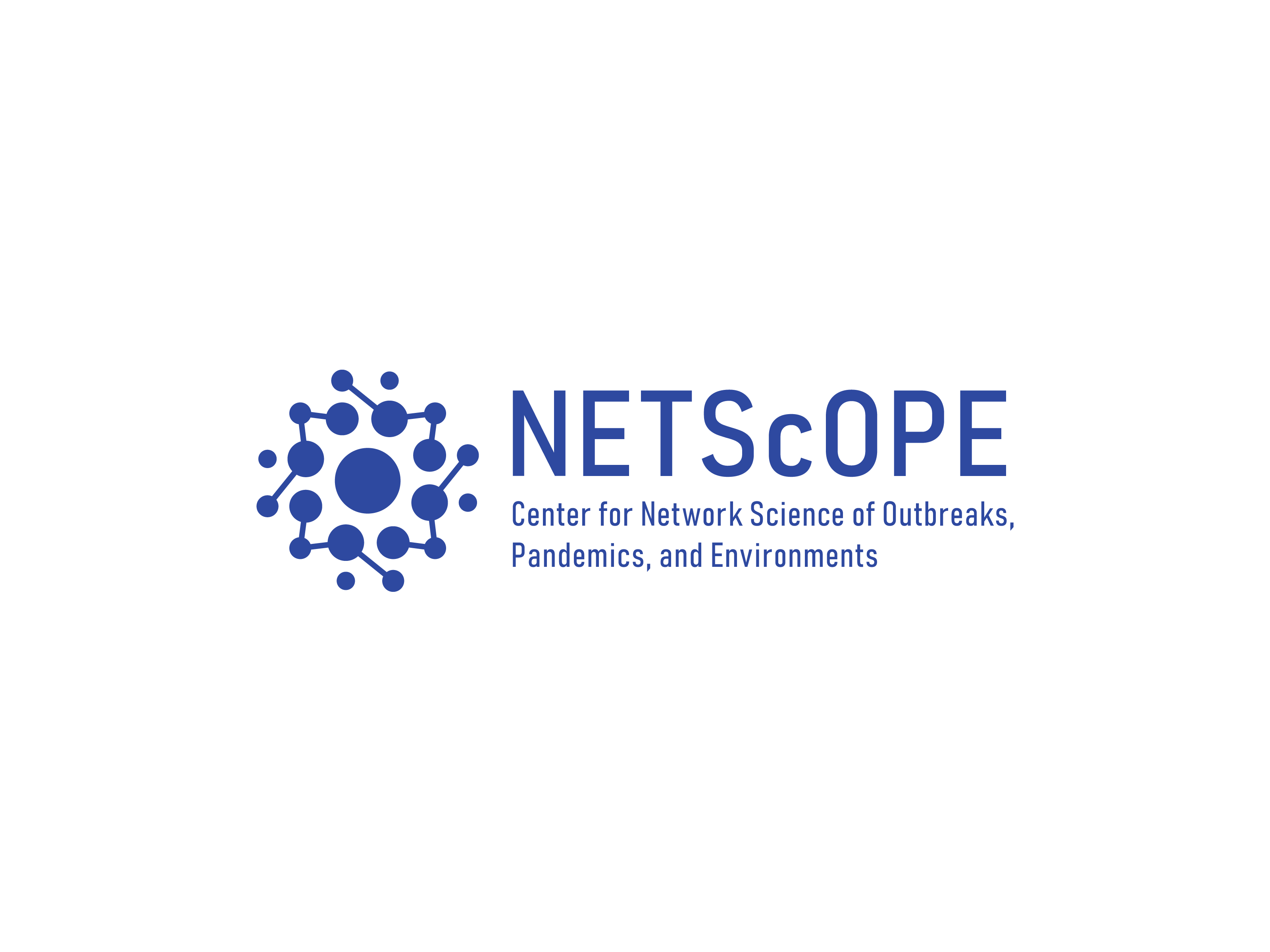 NETScOPE Logo Design Concept abstract branding center design environment graphic group identity logo logomark modern network organization pandemics particles science simple study symbol visual