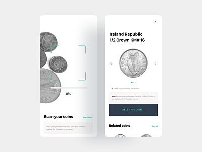 Coin Scan UI app design ecommerce mobile ui ux