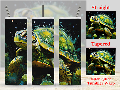 Turtle Tumbler Design, Tumbler sublimation 3d animation branding graphic design logo motion graphics mug packaging packingdesign productdesign tumbler tumbler design tumbler mockup tumbler sublimation