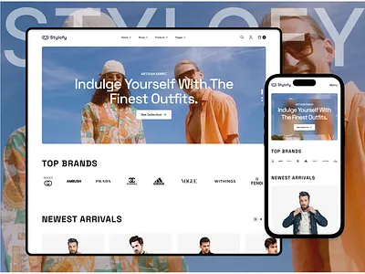 Fashion Ecommerce Landing Page: Website Design branding design e commerce ecommerce fashion graphic design homepage illustration landing landing page landingpage minimal ui ux web web design webdesign website webui
