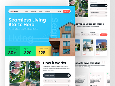 Real Estate Website design dribbble exploration figma real estate ui user experience user interface ux website