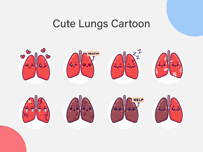 Cute Lungs Cartoon cartoon disease osteoporosis