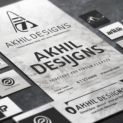 akhil Designs branding graphic design ui