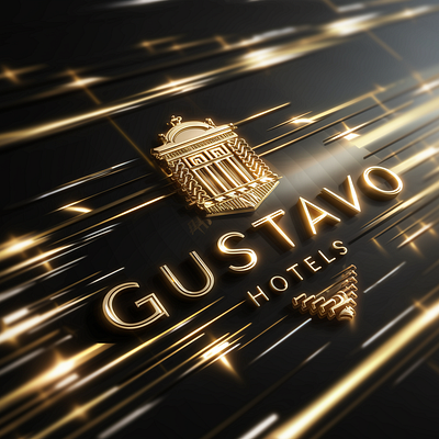 Gustavo Hotels LOGO 3d logo ui