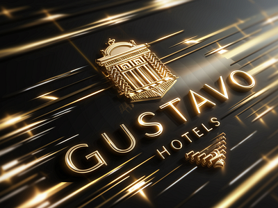 Gustavo Hotels LOGO 3d logo ui