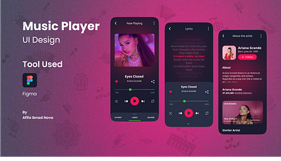 Music player app branding design graphic design illustration logo typography ui ux vector