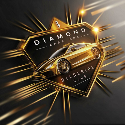 Diamond Cars dealer and retals Logo Mockups logo
