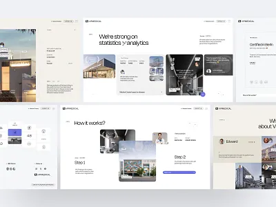 Vipmedical - Clinics Catalog ai platform catalog doctor health improvement health tracking healthcare hero section landing page med tech medicine online doctor online health tracking online medicine startup statistics ui ux web web design well being