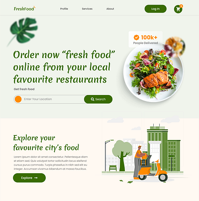 Restaurant "Food App UI" branding foodapp ui uiux