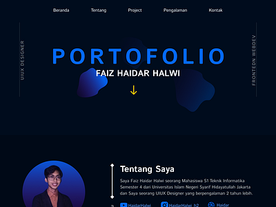 PORTFOLIO FAIZ HAIDAR HALWI figma figmadesign inpirasidesignportofolio inspirasidesign myportofolio portofolio portofoliodesign rekomen ui uideisgn uiux ux uxdesign