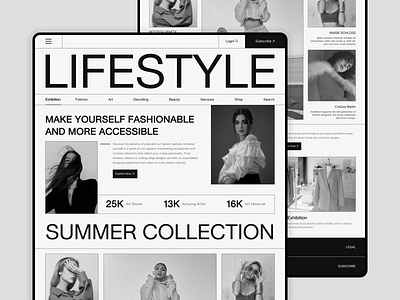 Fashion Magazine - Website Concept design typography ui ux