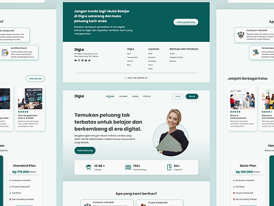 Digle - Website Kursus Online uiux showcase