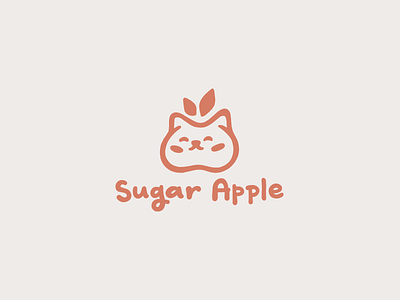 Sugar Apple apple bakery bun cat character logo logotype nature