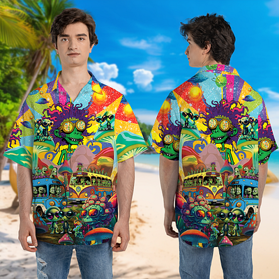 Template Hawaiian t shirt design