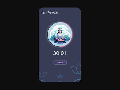 Daily UI Challenge #014 - Countdown Timer countdown timer daily ui daily ui challenge design graphic design interface meditation app timer ui
