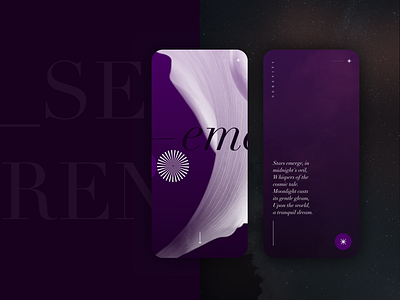 Serenity Branding atmospheric cinematic concept cosmic environmental graphic design logo minimal sky ui