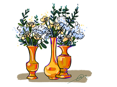 still-life. flowers flowers illustration procreate still life