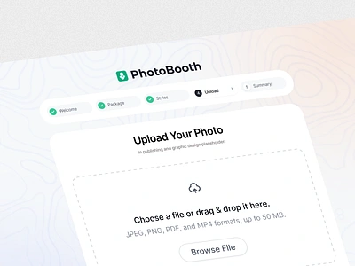 Upload Photo | Photobooth | Ai headshot generator | Web App headshot genaretor photo upload product design ui design upload ui uploading ui user experience ux design web app web application