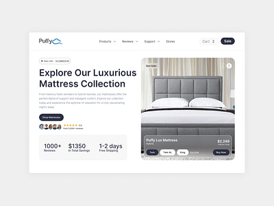 Mattress company design product design ui ux