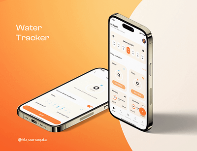 WATER TRACKER FEATURE FOR A FITNESS APP fitness fitnessapp gym gymapp hydration nutrition product productdesigner uiux uxdesigner water workout